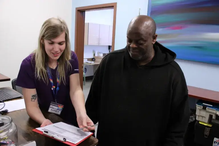 Medical Staff in Missoula at Partnership Health Center's Clinic inside the Poverello Center